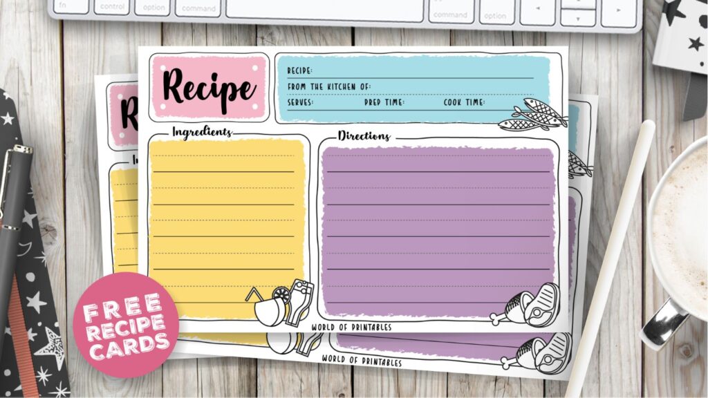 Cute Recipe Cards