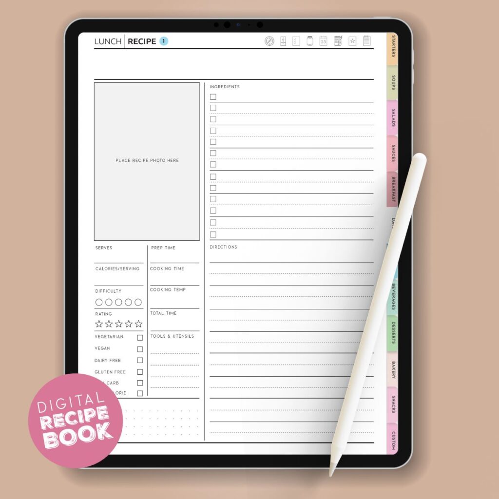 How to make a DIY Recipe Book (plus free printables) – All About Planners