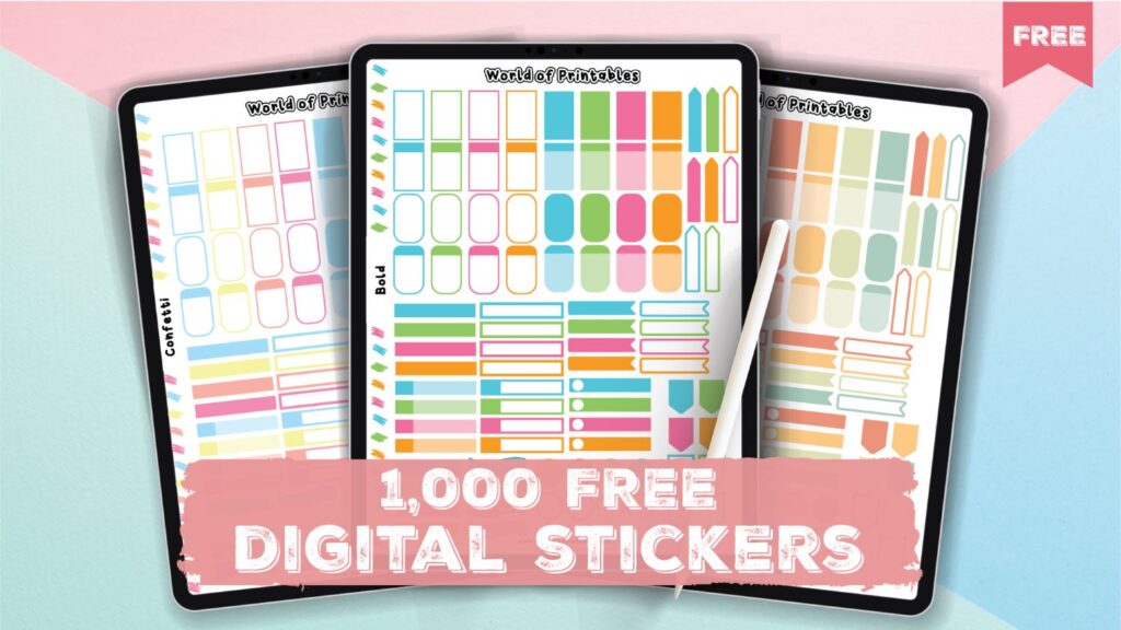 FREE Digital Planner Stickers for GoodNotes