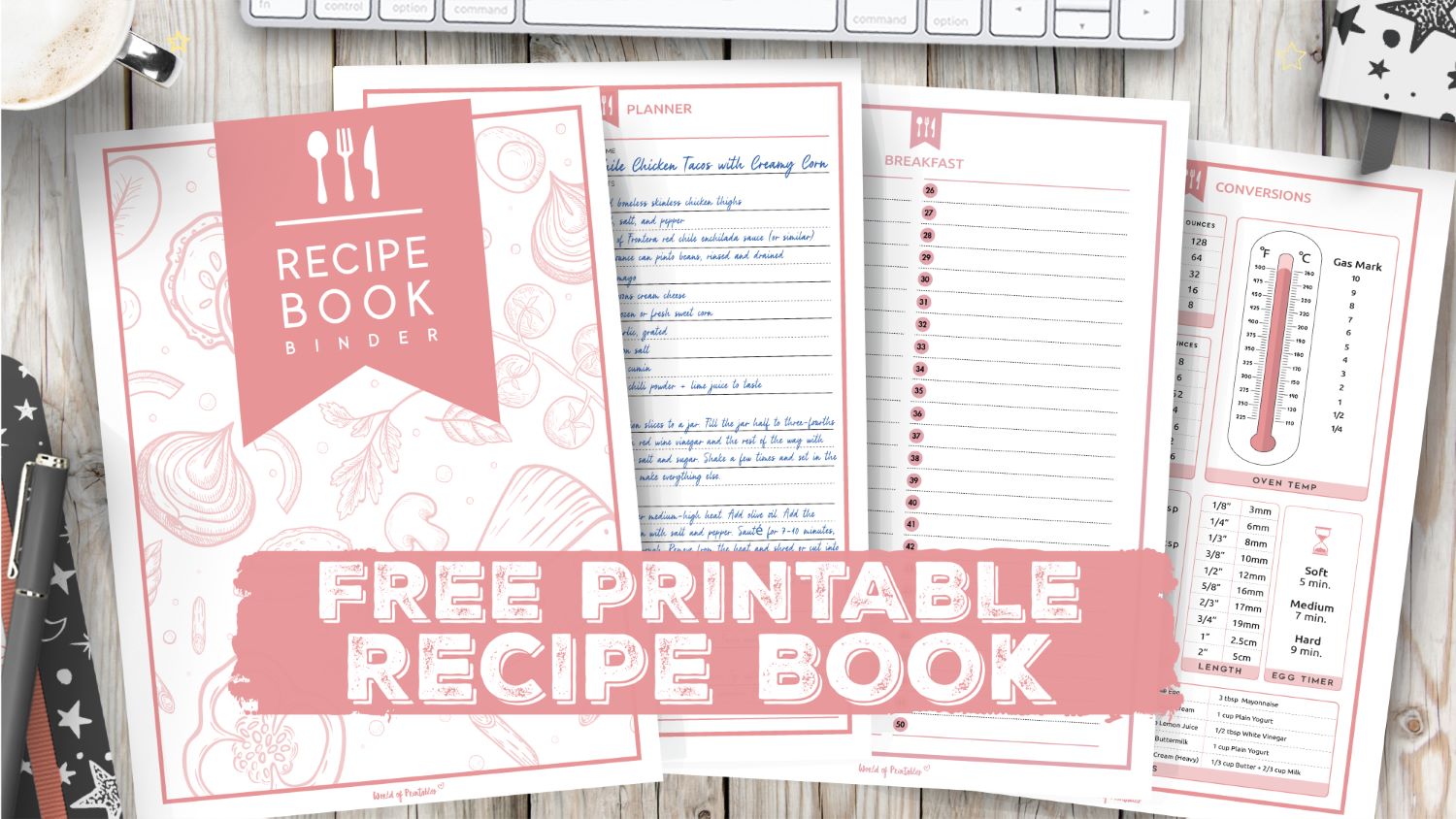 Blank Recipe Book - Create Your Own Cookbook For Free! - World of Printables