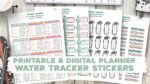 Water Tracker Stickers - Free Printable and Digital Planner Stickers