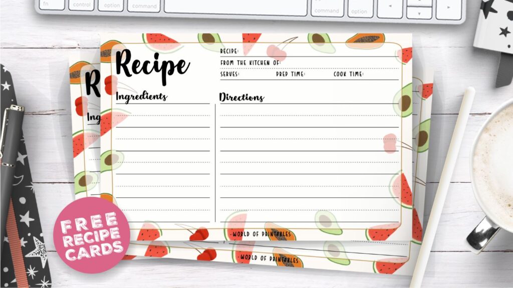 Fun Recipe Cards