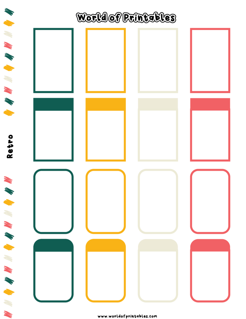Grid Printable Journaling Stickers