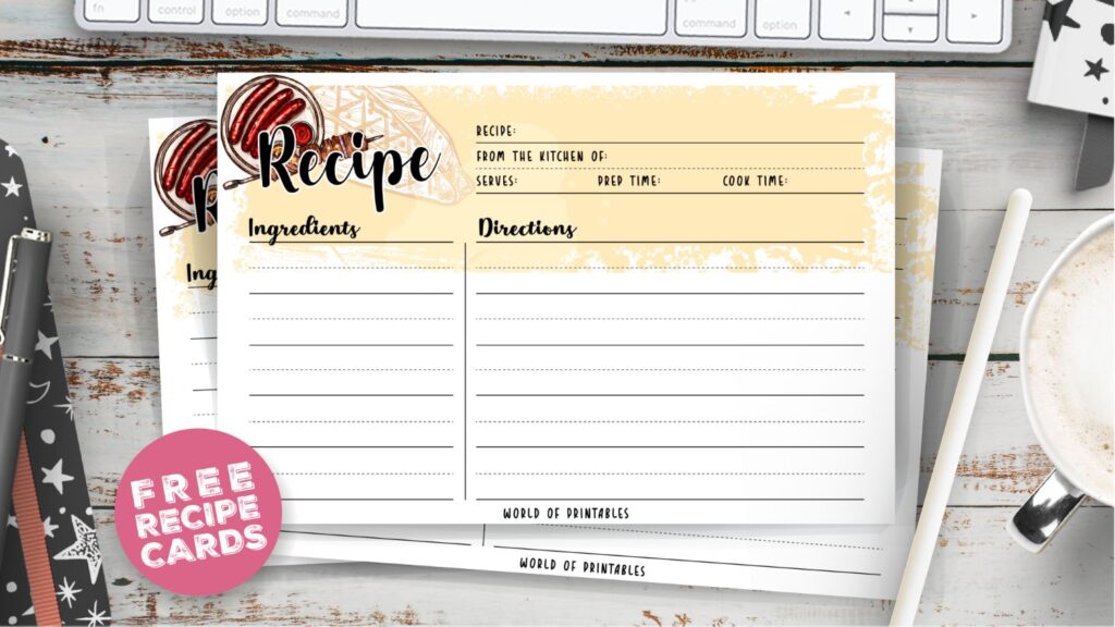 Meal Recipe Cards