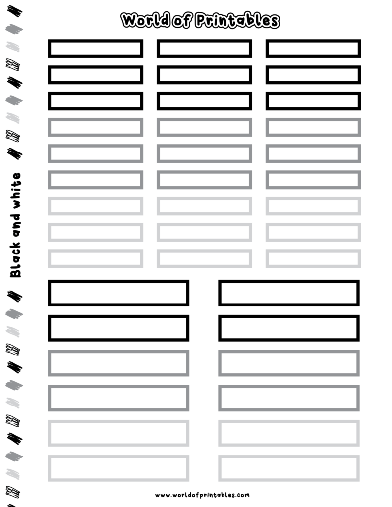 Monochrome Free Planner Stickers