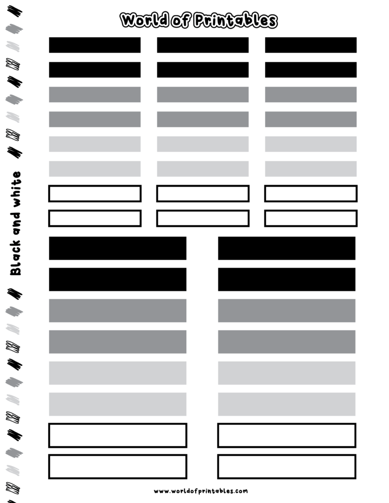 Monochrome Planner Stickers