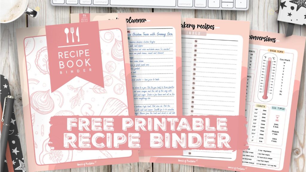 Recipe Binder, Free Printables