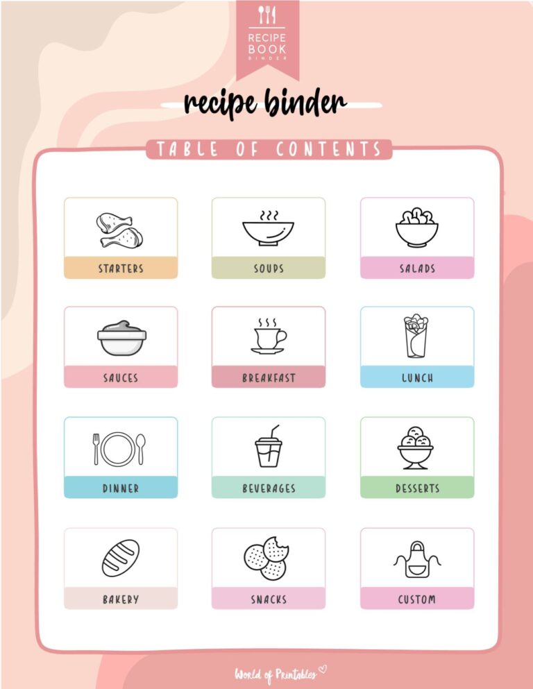 Recipe Binder Organize Your Favorite Recipes For Free