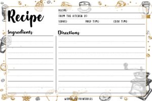 Recipe Cards - 50 Styles To Print For Free - World of Printables