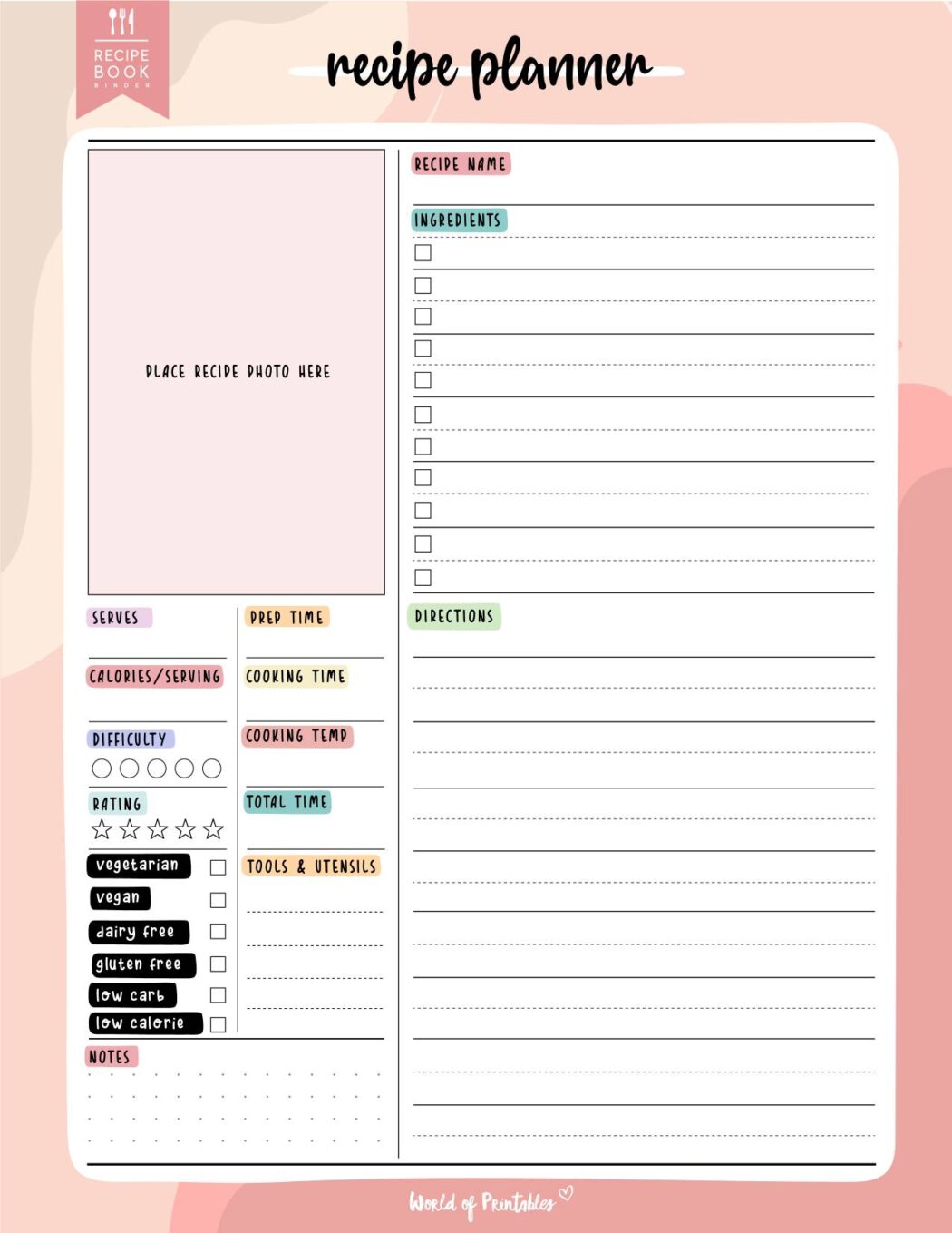 Recipe Binder - Organize Your Favorite Recipes For Free