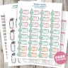 Water Tracker Stickers - Free Printable and Digital Planner Stickers
