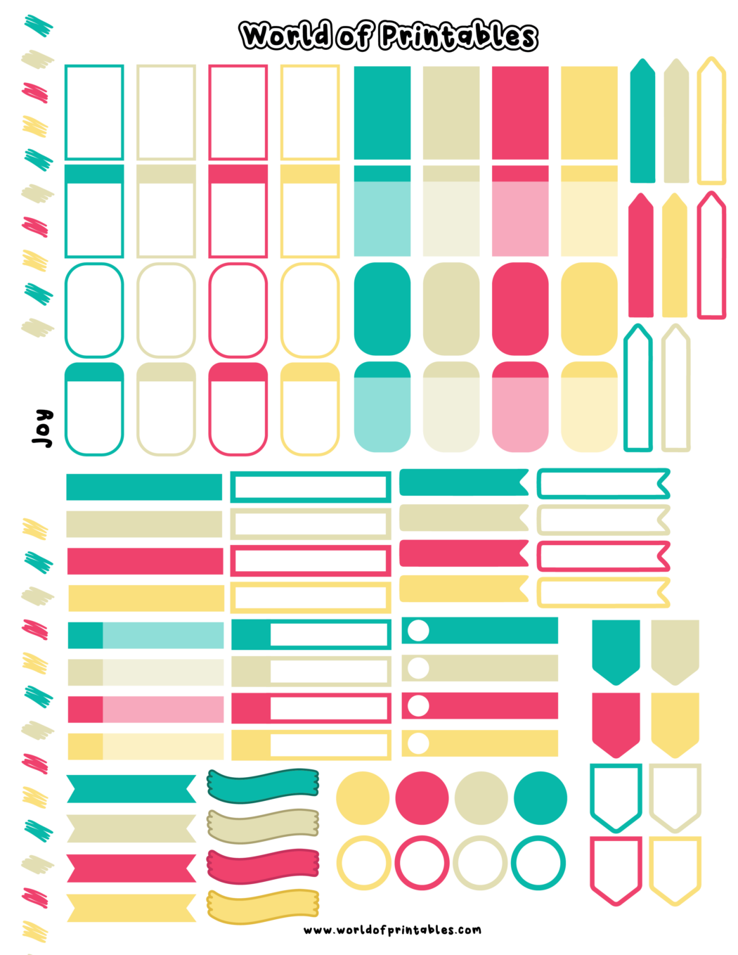 Free Digital Stickers 1,000 Pre Cropped Stickers! World of Printables