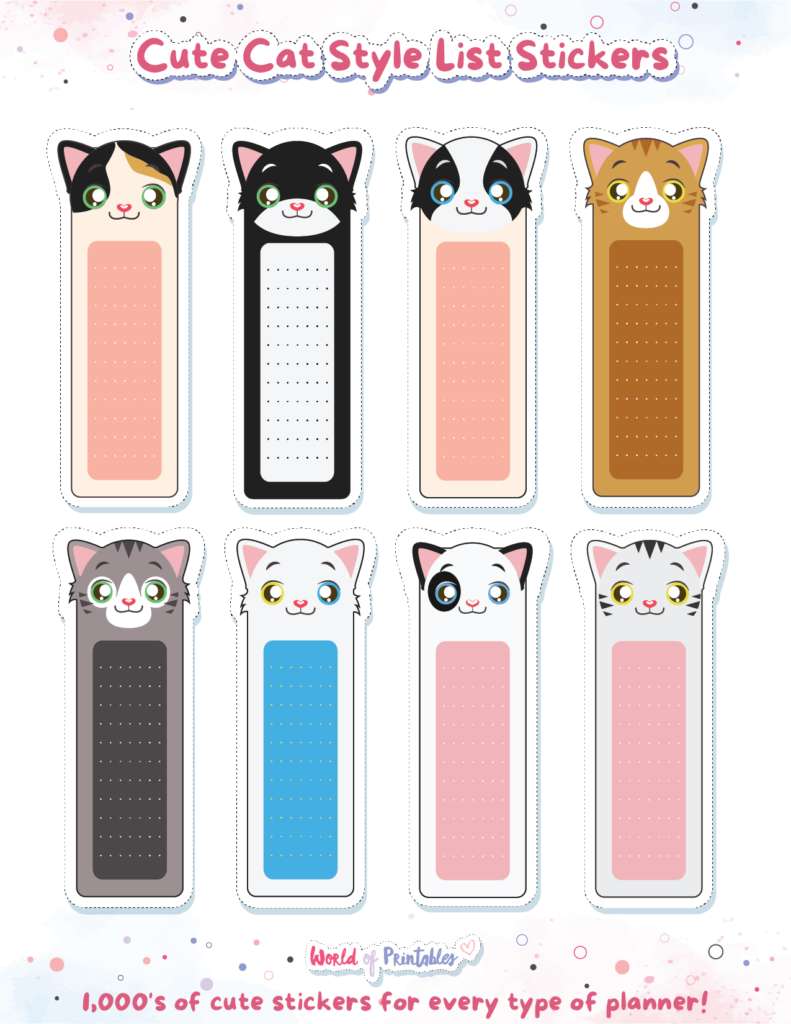 Cute Cat To Do List Stickers-02