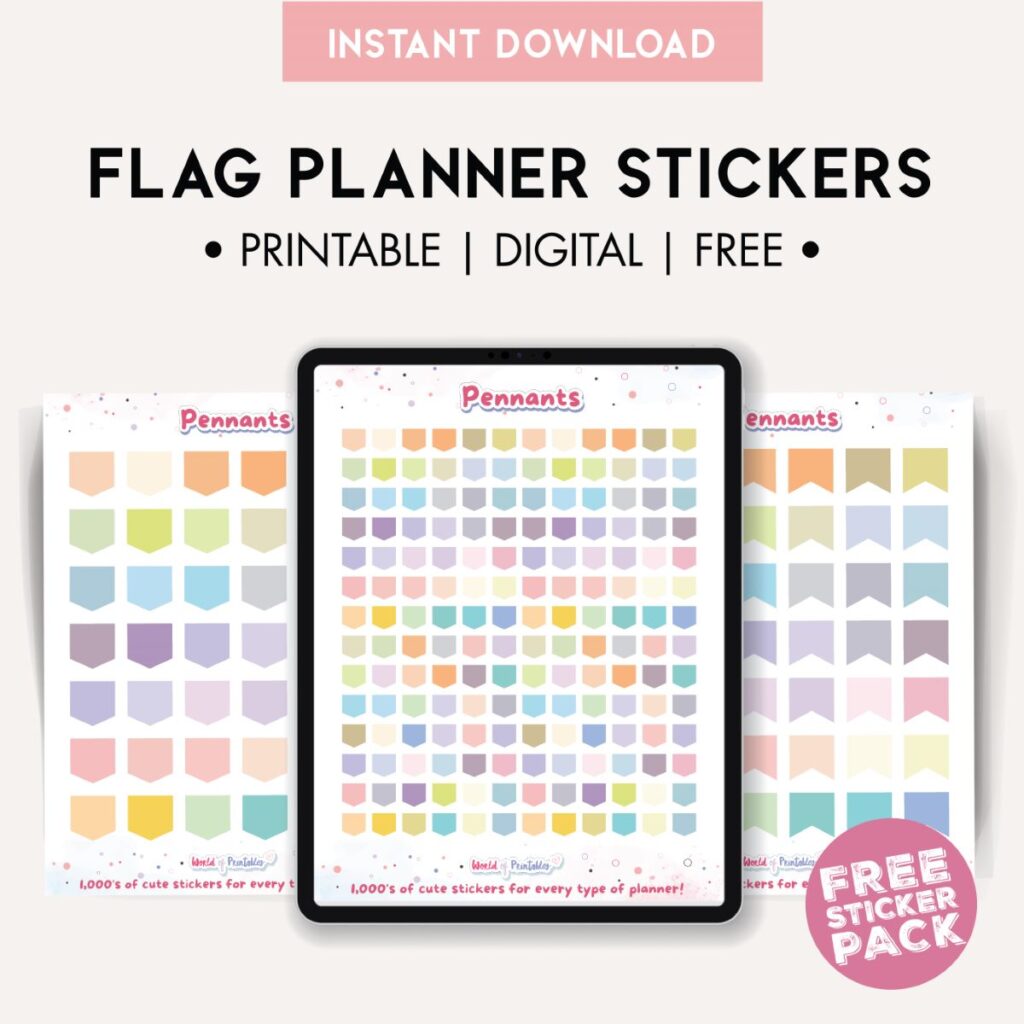 Flag Banner Planner Stickers