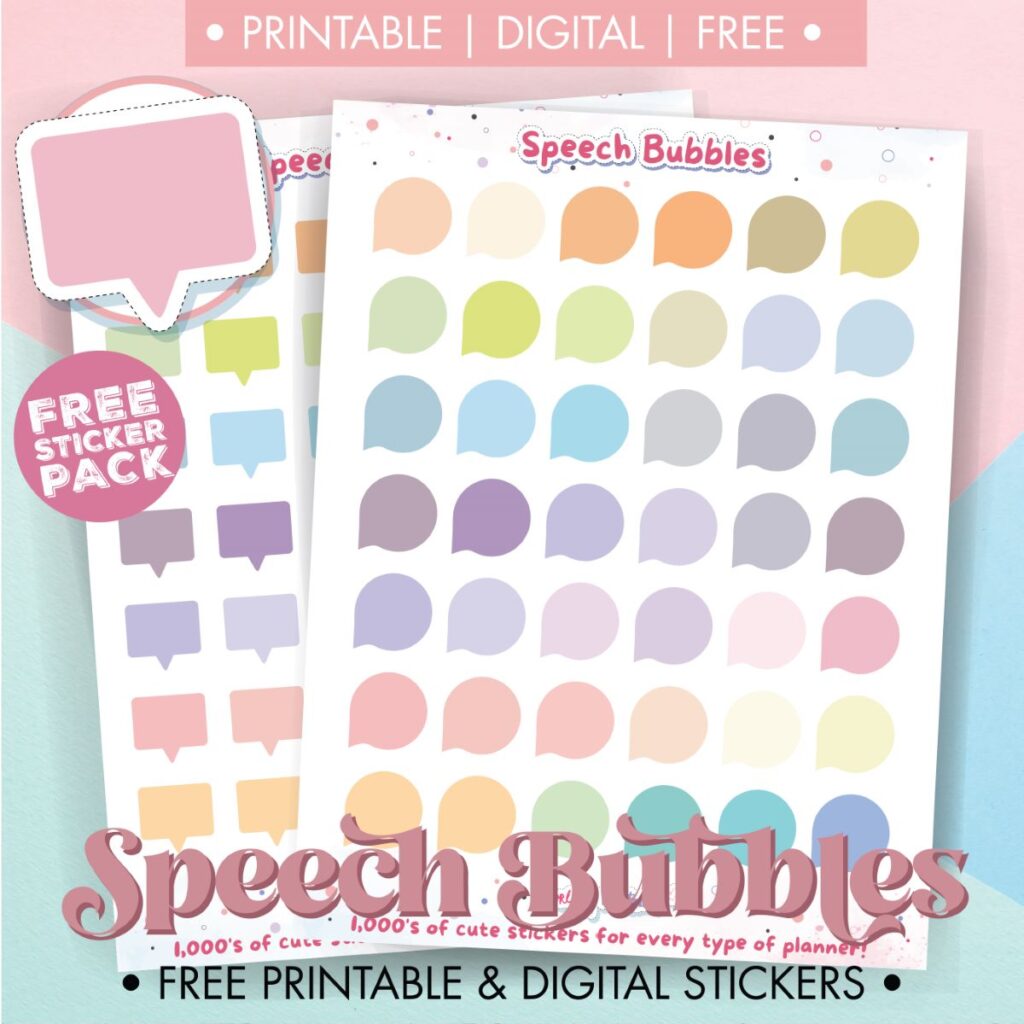 Printable Speech Bubble Stickers