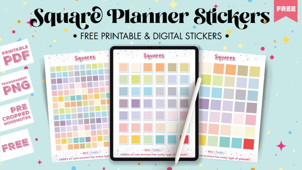 Planner Stickers Digital Printable Stickers World Of Printables