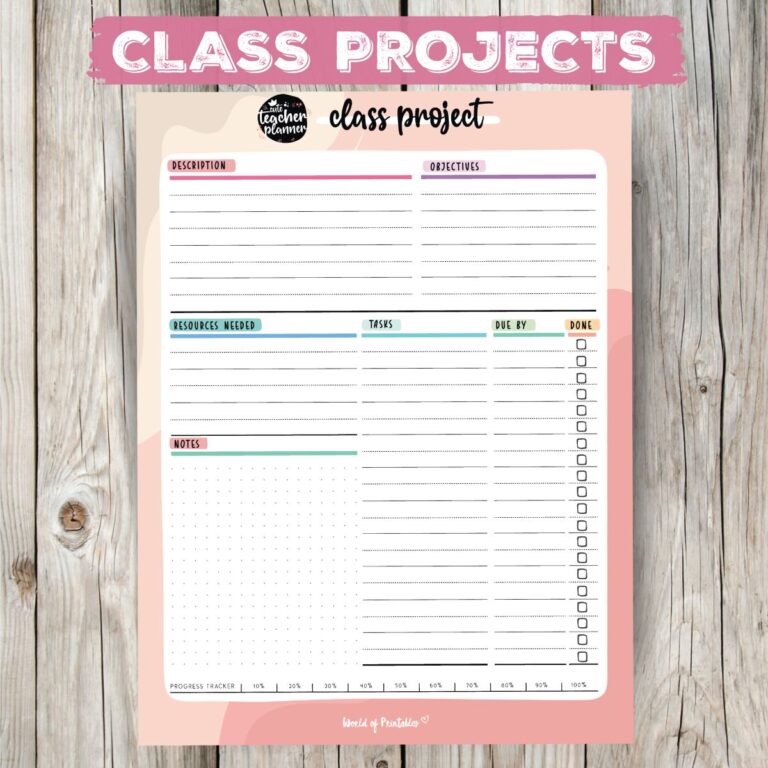 Teacher Planner 64 Useful Pages For Every Teacher World of Printables