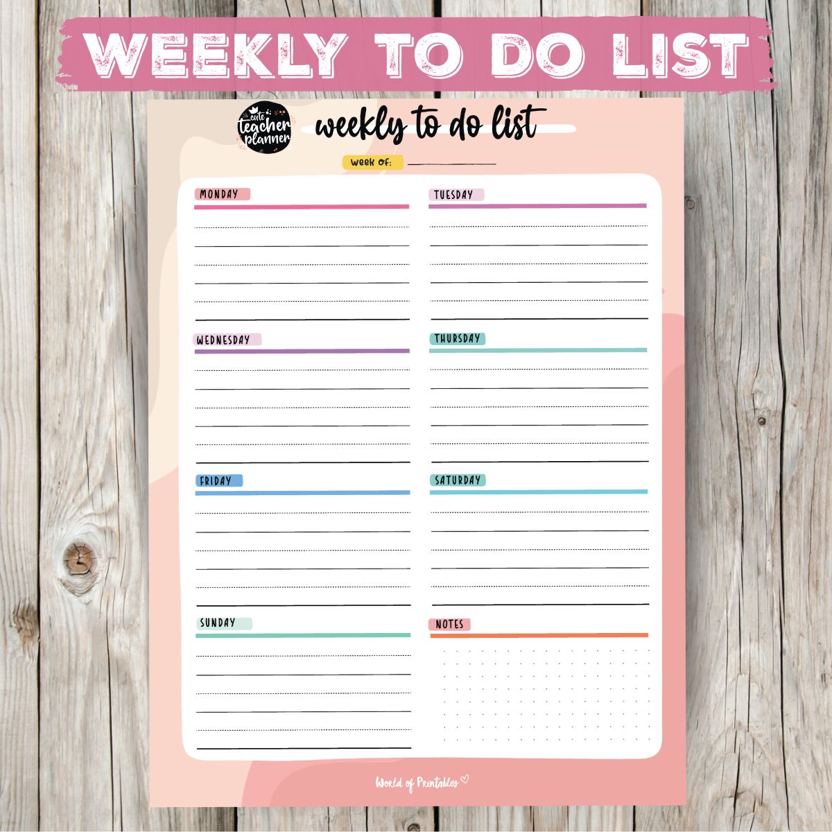 Teacher Planner - 64 Useful Pages For Every Teacher - World of Printables