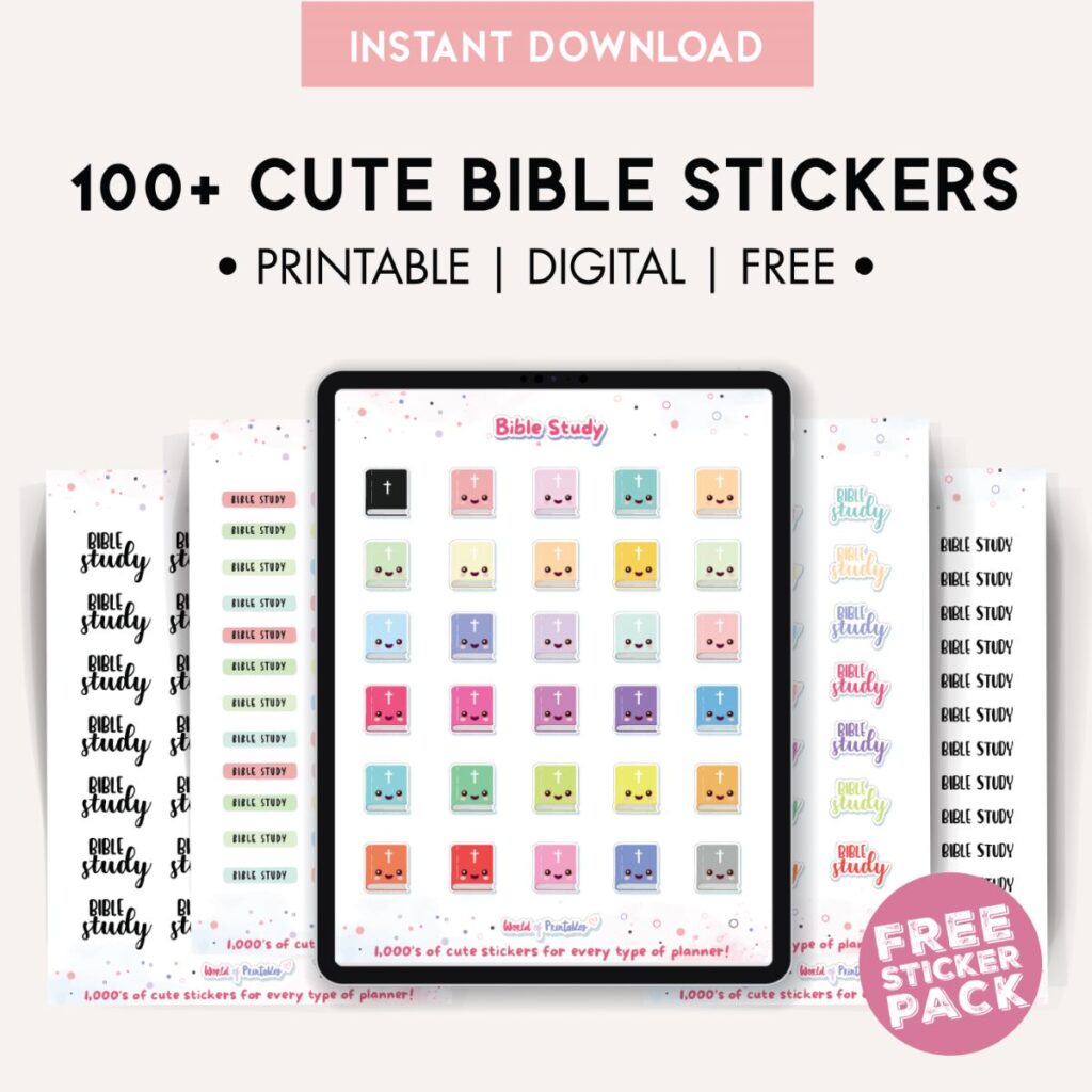 100 cute bible stickers