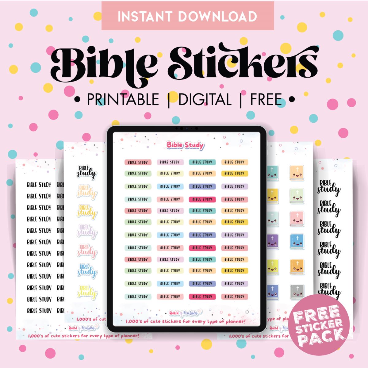 Bible Journaling Stickers Digital Printable, Christian Planner Stickers  Digital Printable, Christian Goodnotes Digital Stickers 