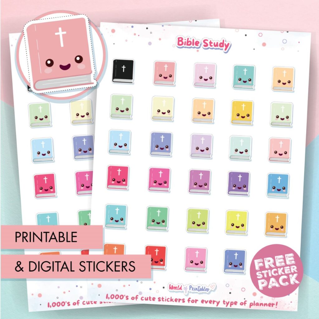 bible book planner stickers