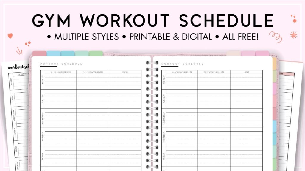 FREE 6 Day Gym Workout Schedule PDF World of Printables