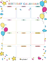 Birthday Calendars - World of Printables