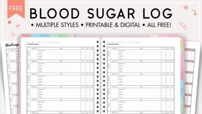 Blood sugar log