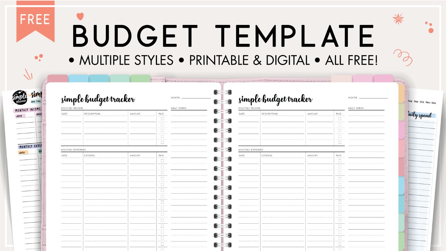 Monthly Budget Templates