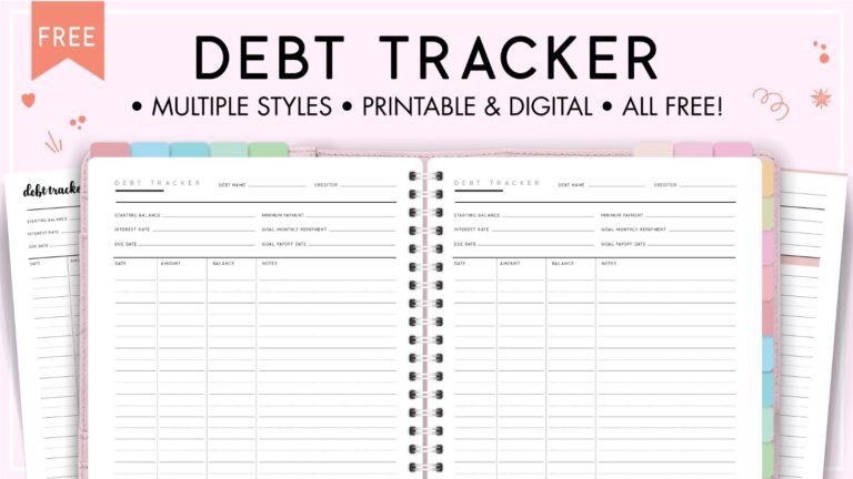 Download Debt Tracker Template PDF - World of Printables