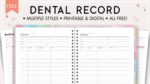 Download Dental Record Template PDF - World of Printables