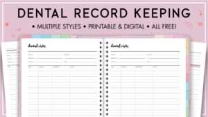 Free Printable Dental Record Keeping Template - World of Printables