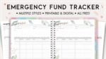 Free Printable Emergency Fund Tracker - World of Printables