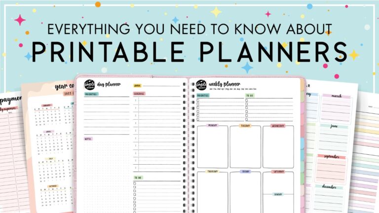Print Your Own Planner How To Use Printable Planners & Accessories