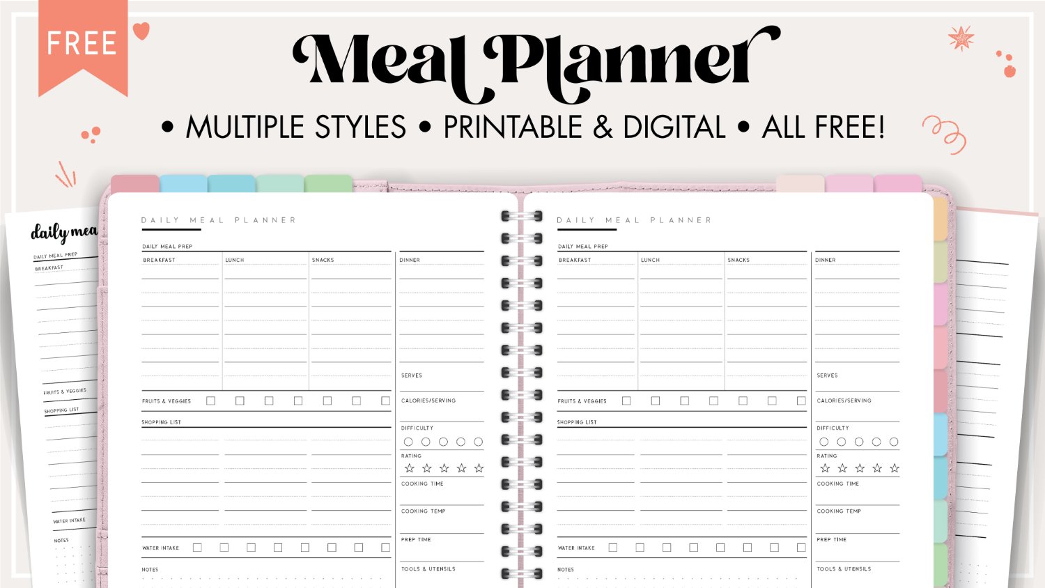 Printable Meal Prep Template – Plan Print Land