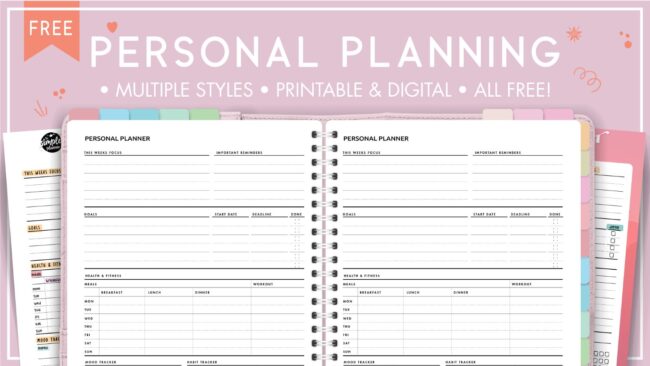 Personal planning template