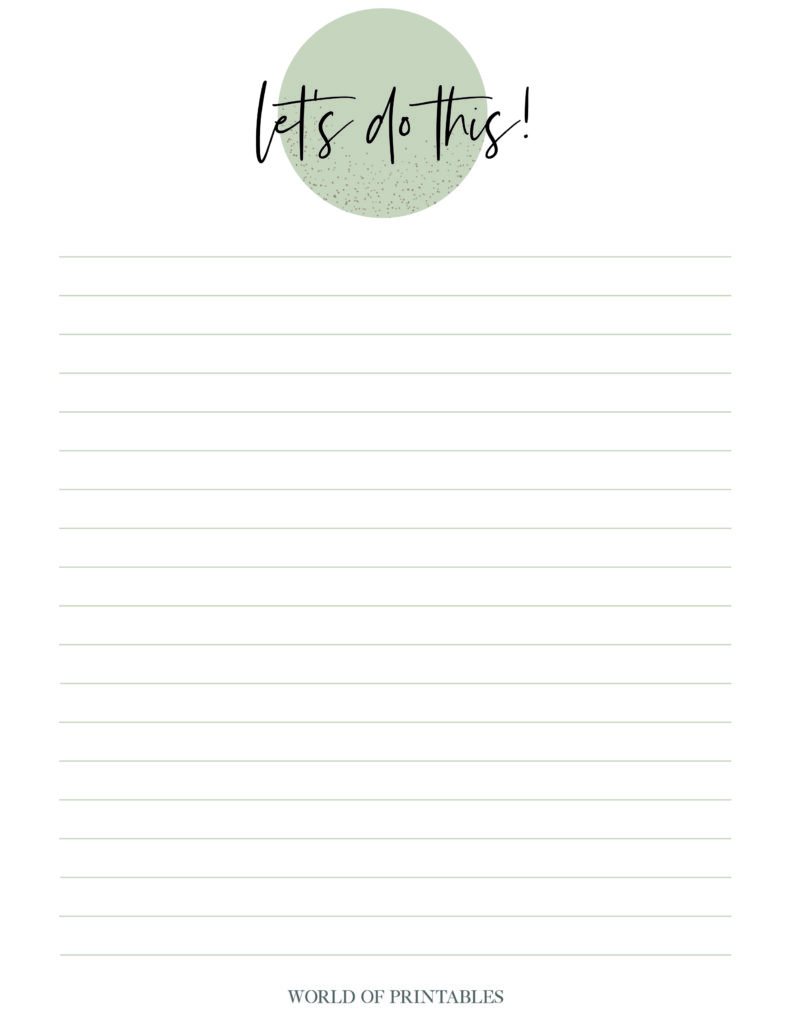 Printable To Do List