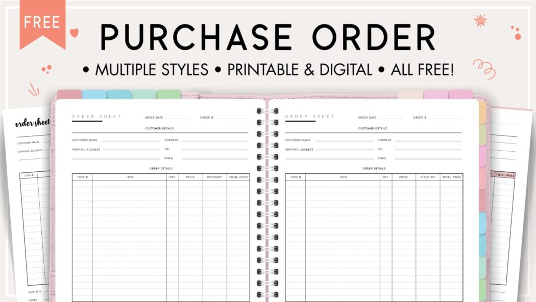 FREE Printable Purchase Order Template - World of Printables