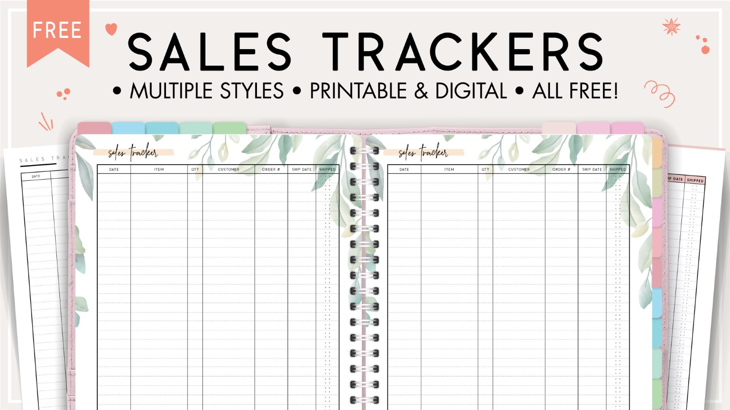 Sales Tracker Printable