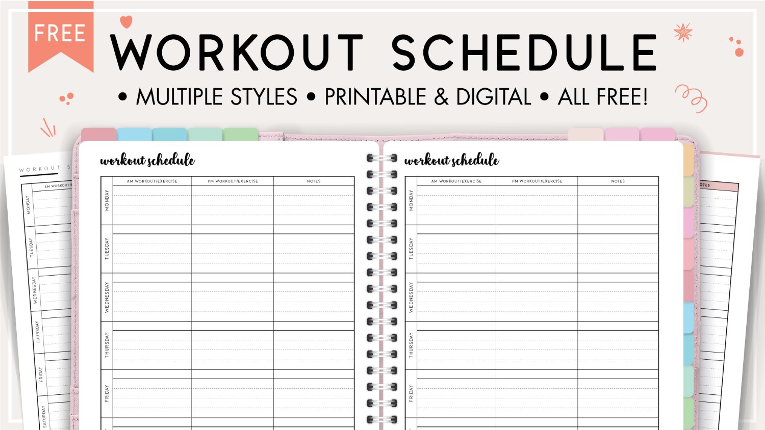 Free Printable Workout Schedule Template World Of Printables Free Printable Workout Schedule Template World Of Printables