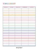 Timesheet Templates - World of Printables