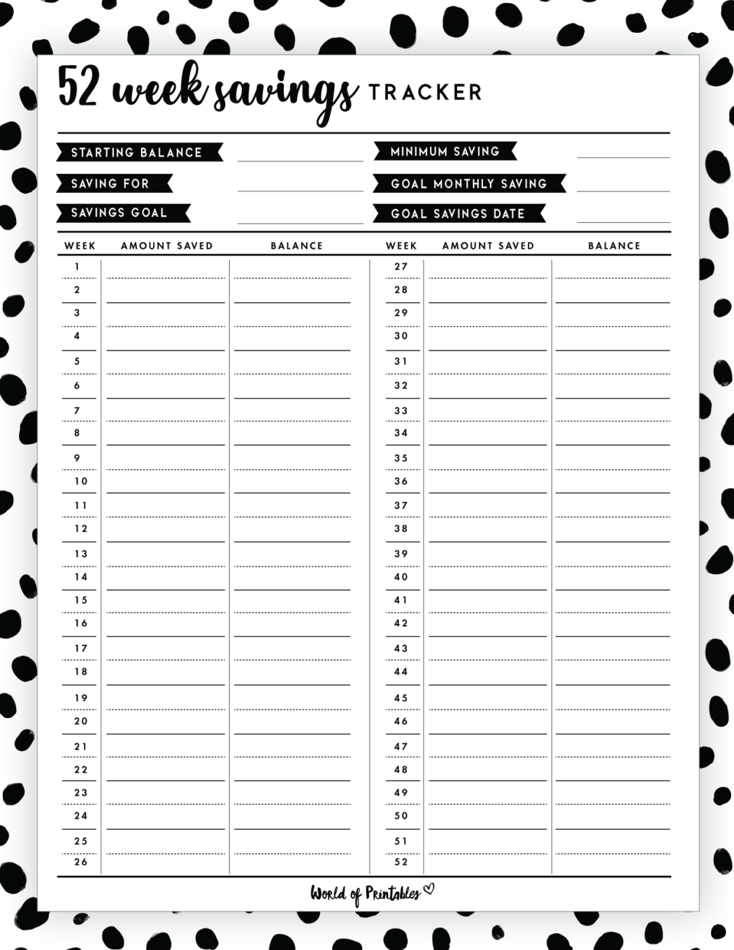 52 Week Money Challenge