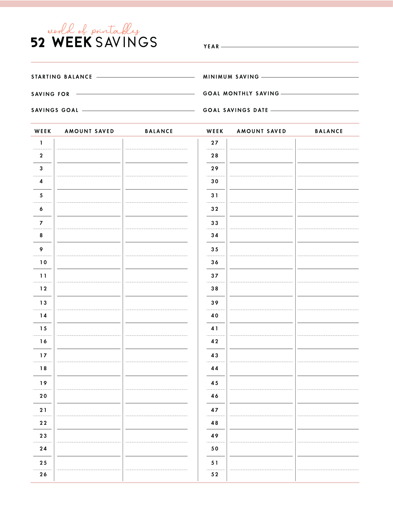 52 Week Money Challenge 2022 52 Week Money Challenge 2022