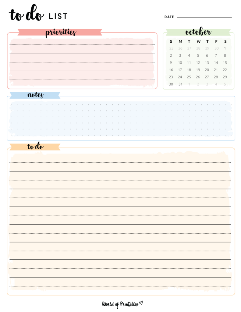 Aesthetic October 2022 To Do List