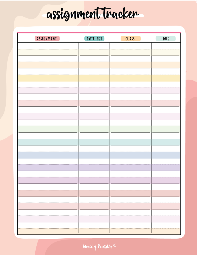 how to make a assignment tracker