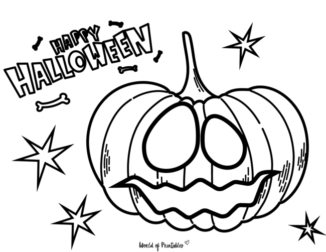Fun pumpkin coloring pages
