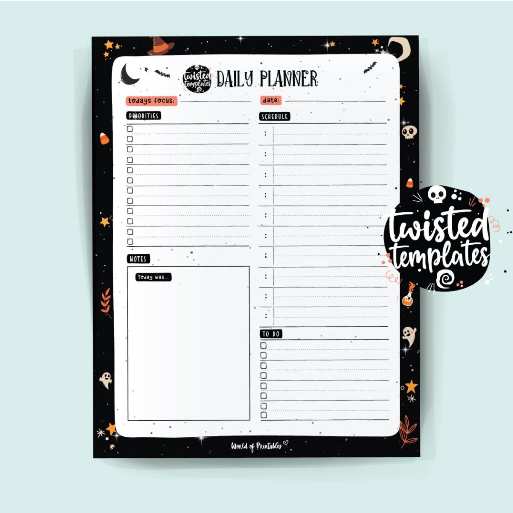 Twisted Templates Daily Planner