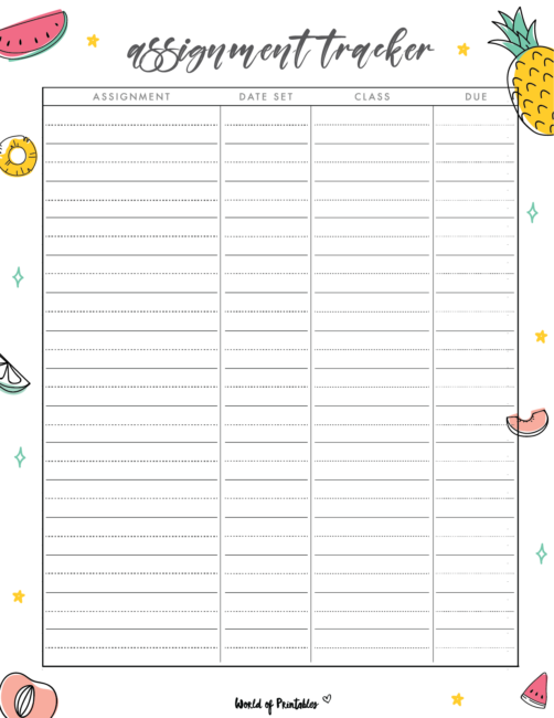 Assignment Tracker - Keep Track Of All Your Assignments