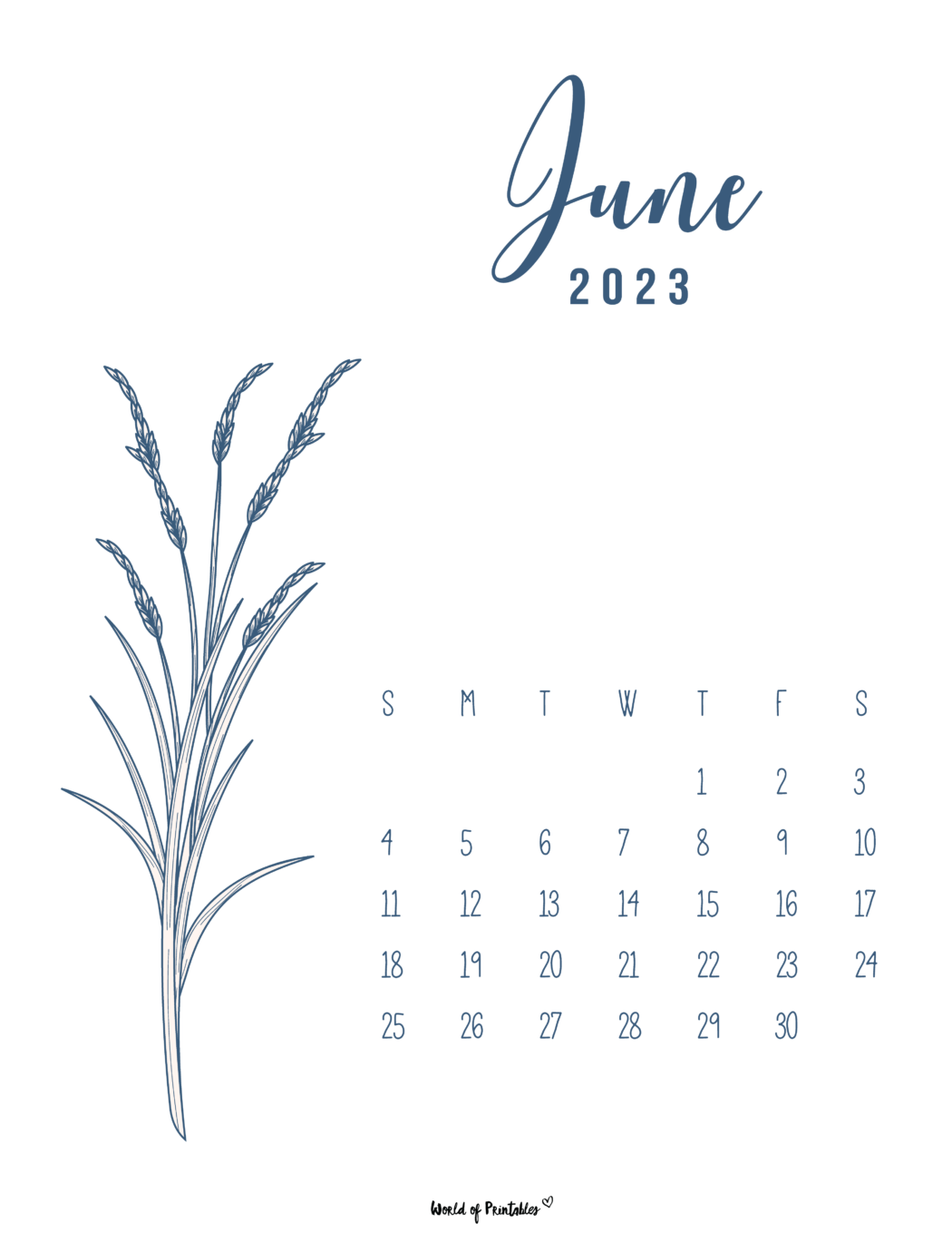 100+ June 2023 Calendar Printables - 100's Of Styles - All Free!