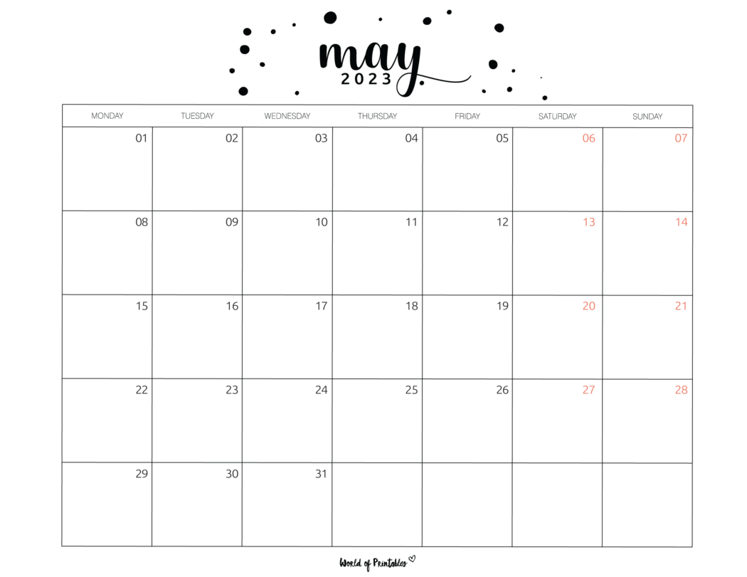 May 2023 Calendars | 100+ Best Printables - World of Printables